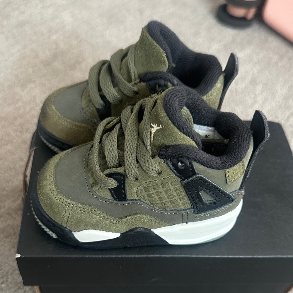 Jordan Kids Olive and Black Sneakers